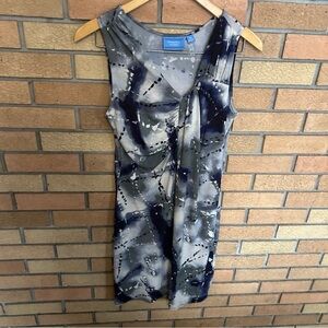 Simply Vera Wang Dress Women’s Multicolor Sleeveless Mini Ruched Pleated XS